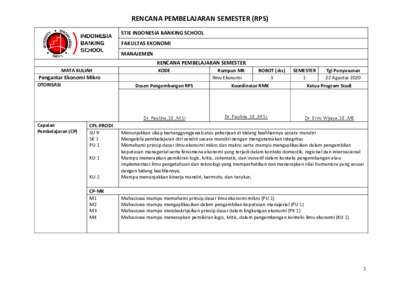 Pengantar Ekonomi Mikro AK11R - IBS Repository